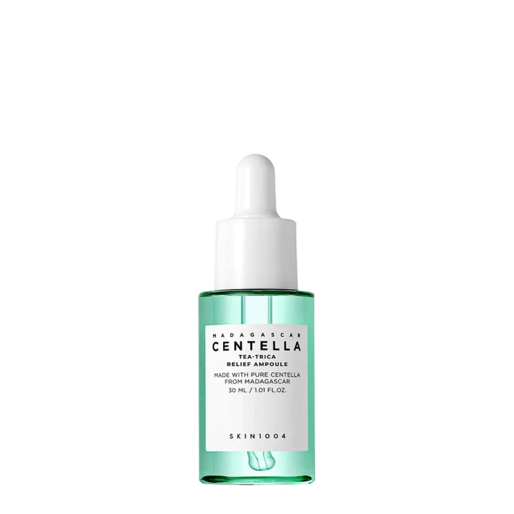 Сыворотка для лица SKIN1004 Madagascar Centella Tea-Trica Relief Ampoule успокаивающая для проблемной кожи, с чайным деревом, 30 мл