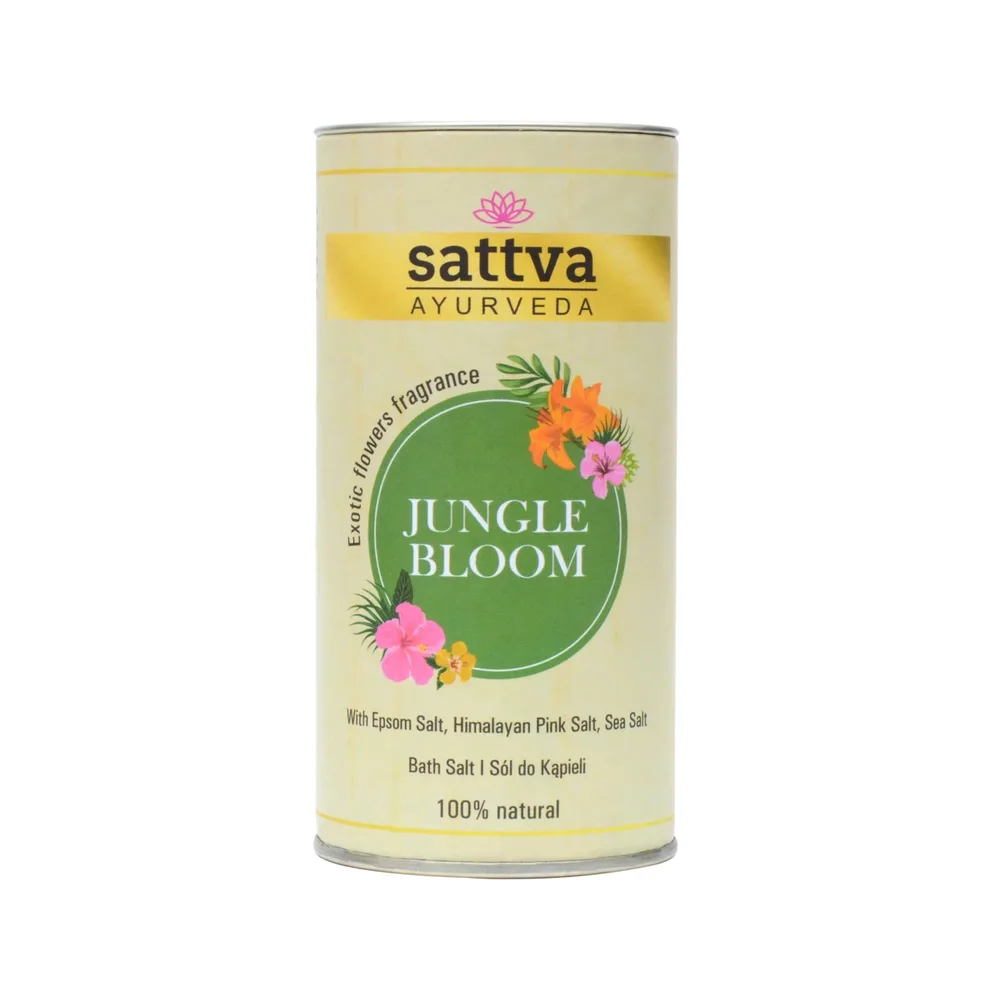Соль для ванны Sattva Ayurveda Jungle Bloom с маслами расслабляющая аюрведическая 300 г