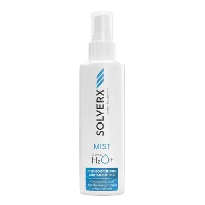 Мист для лица Solverx DeepH2O+ увлажняющий освежающий с гиалуроновой кислотой, 150 мл