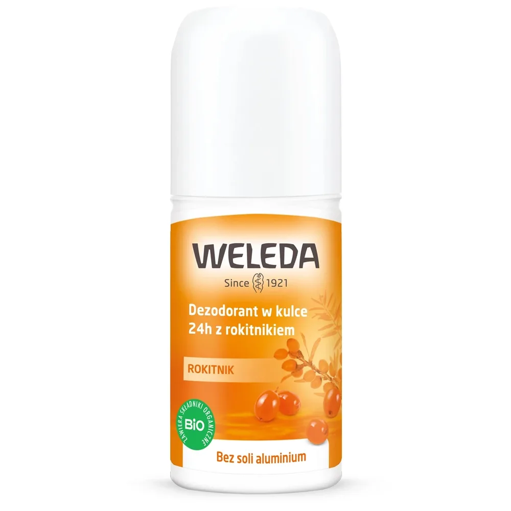 Дезодорант роликовый Weleda 24 ч с облепихой без солей алюминия, натуральный, 50 мл
