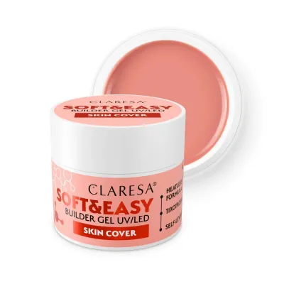 Гель строительный Claresa Nails Soft&Easy Builder Gel Skin Cover камуфляж под тон кожи, 90 г