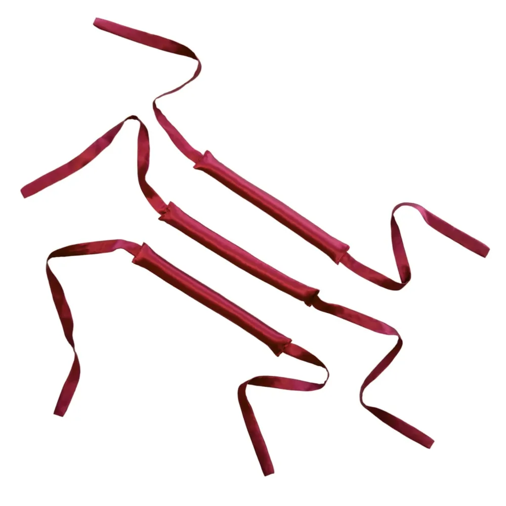 Папильотки для завивки волос Mexmo шёлковые без нагрева, бордовые Burgundy, набор 3 шт