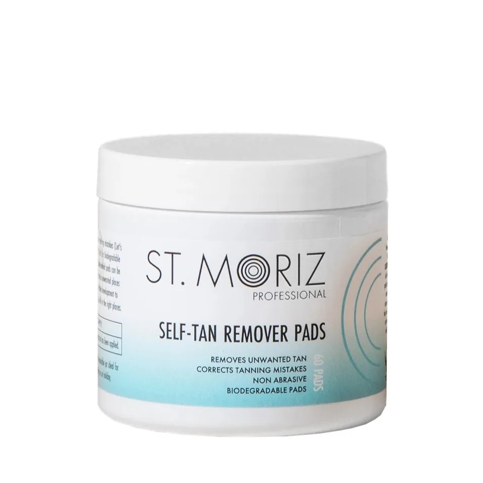 Салфетки для удаления автозагара St. Moriz Professional Tan Remover Pads пропитанные корректирующие, 60 шт