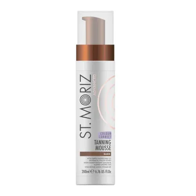 Мусс-автозагар для тела St. Moriz Advanced Colour Correcting Dark, с корректором тона, 200 мл