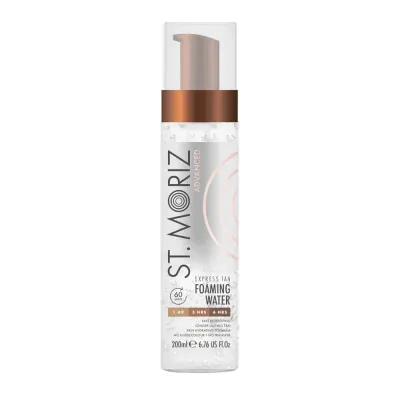 Пенка-автозагар для тела и лица St. Moriz Advanced Express Tan Foaming Water бесцветная, экспресс-эффект, 200 мл