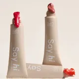 Бальзам для губ Say Hi GLASSY LIPS оттеночный, с пептидом, кремовый, Coral, 10 мл — фото 6