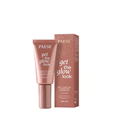 Тональная основа Paese Get The Glow Look сияющая многофункциональная, оттенок 3N Warm Beige, лёгкое покрытие, 30 мл