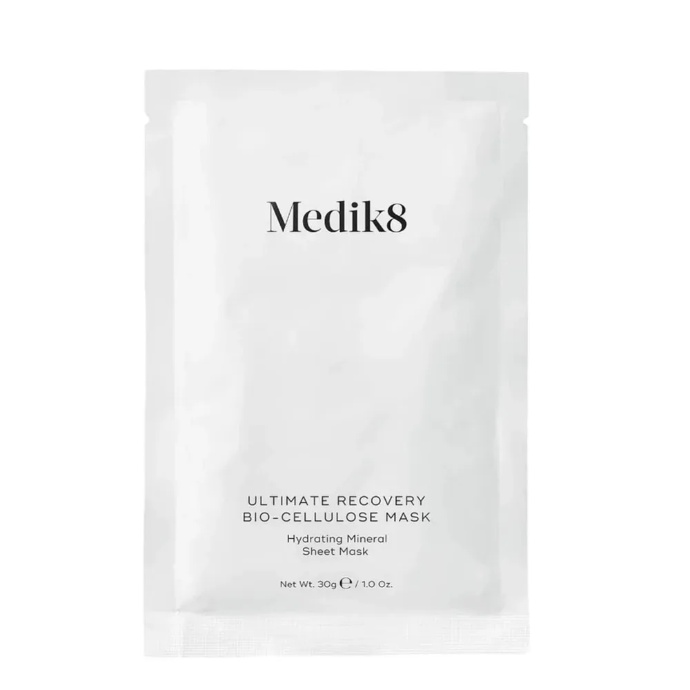 Маска для лица Medik8 Ultimate Recovery Bio-Cellulose биоцеллюлозная с гиалуроновой кислотой, успокаивающая, 6 шт