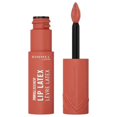 Жидкая помада для губ Rimmel Thrill Seeker Lip Latex глянцевая плотная, оттенок 250 Honey Bun, 6 мл