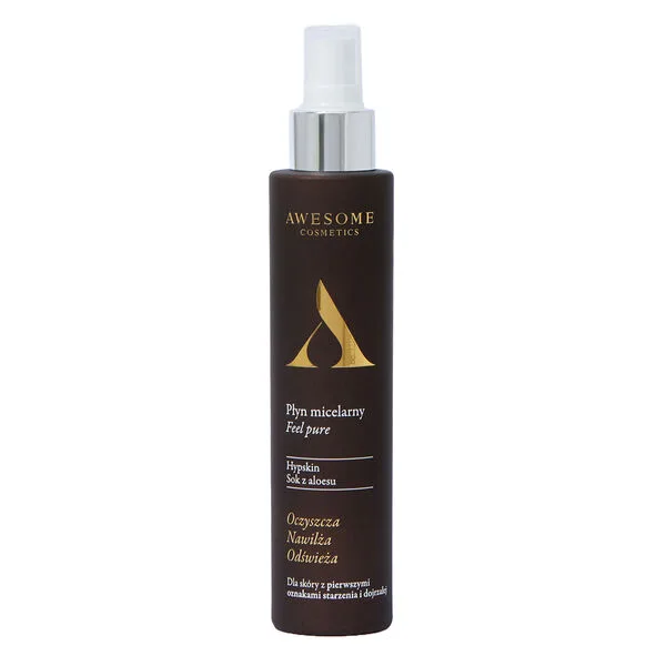 Мицеллярная вода Awesome Cosmetics Feel Pure для очищения лица и снятия макияжа, с соком алоэ, 100 мл