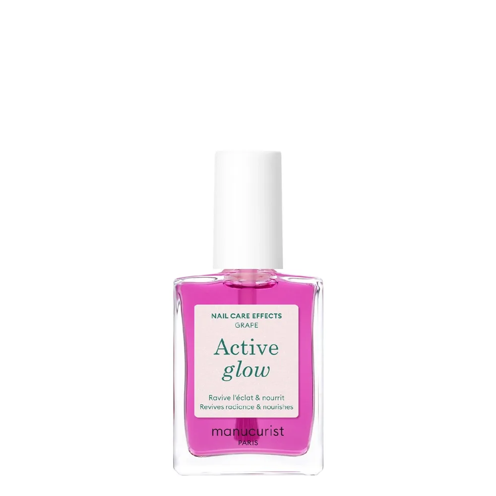 Лак для ногтей Manucurist Active Glow Grape ухаживающий, прозрачный с фиолетовым подтоном, 15 мл