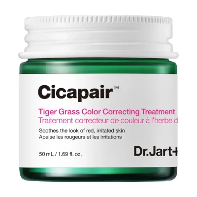 Крем для лица Dr.jart+ Cicapair Tiger Grass Color Correcting Treatment корректирующий покраснения, центелла азиатская, минеральный солнцезащитный фильтр, 50 мл