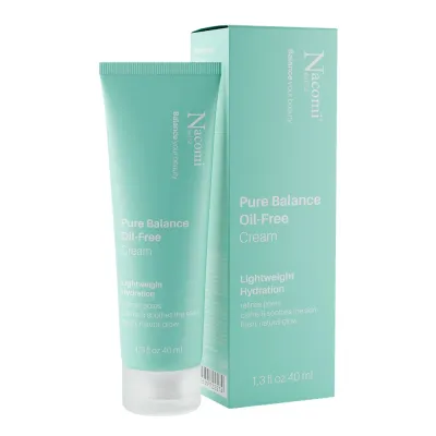 Крем для лица Nacomi Pure Balance увлажняющий, для тусклой и уставшей кожи, 40 мл