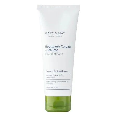 Пенка для умывания Mary&May Houttuynia Cordata + Tea Tree Cleansing Foam кремовая для проблемной кожи, 150 мл