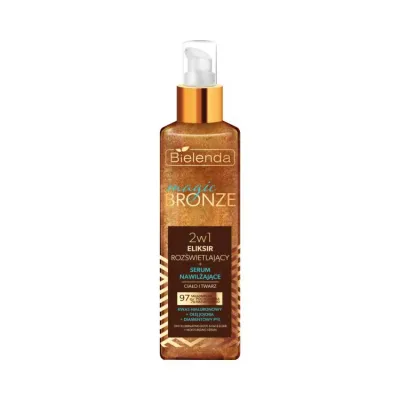 Эликсир-сыворотка для лица и тела Bielenda Magic Bronze 2в1 сияющий увлажняющий, с гиалуроновой кислотой, 150 мл