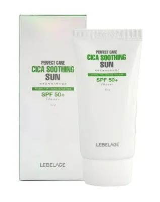 Крем солнцезащитный Lebelage Perfect Care Cica Soothing успокаивающий для чувствительной кожи SPF50+ PA+++, 50 мл