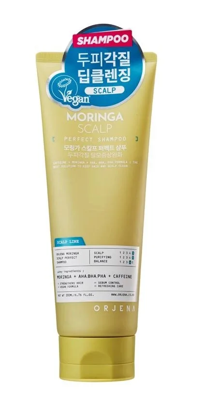 Шампунь для волос Orjena Perfect Moringa Scalp очищающий против жирности кожи головы, 200 мл