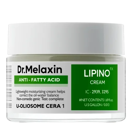 Крем для лица Dr.Melaxin Lipino Cream легкий увлажняющий для проблемной кожи, 50 мл