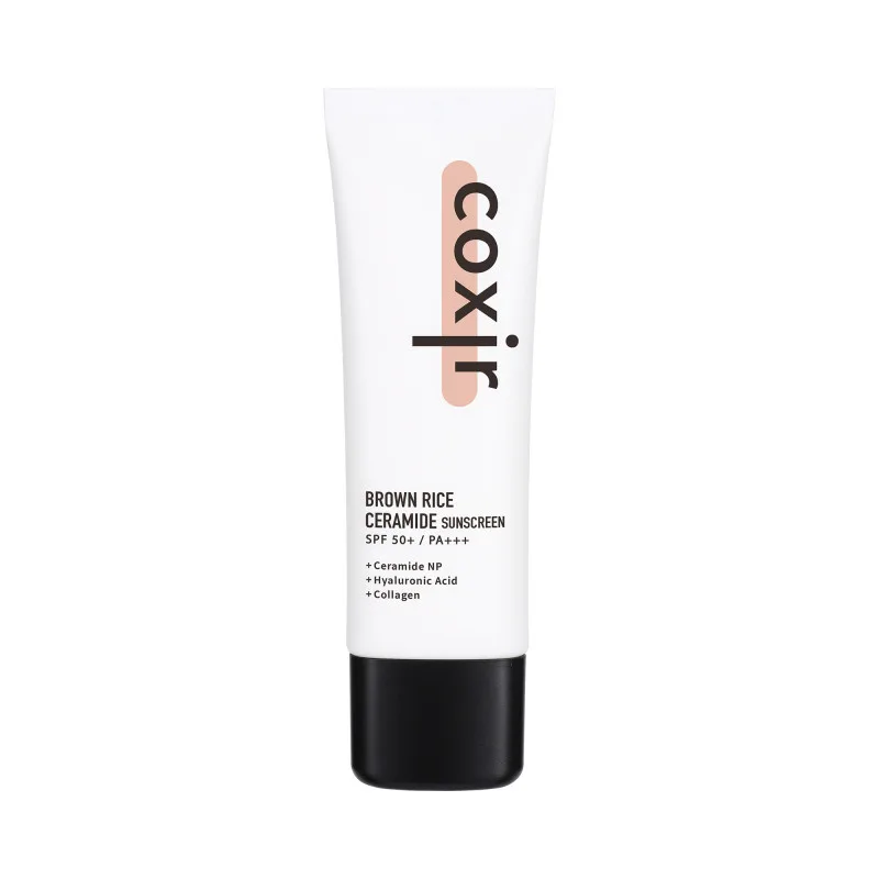 Крем солнцезащитный для лица Coxir Rice Line SPF50+ PA++++ с церамидами и коричневым рисом, увлажняющий, 50 мл