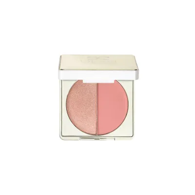Хайлайтер и румяна Dessi Cosmetics La Dolce Vita Glow and Blush Oro/Milano золотистое сияние, дуо-палетка, 12 г