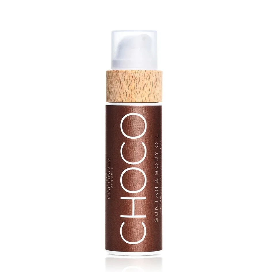 Масло для загара COCOSOLIS Choco Suntan & Body Oil органическое, аромат шоколада, большой флакон 200 мл