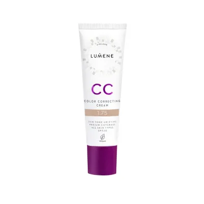 CC-крем Lumene корректирующий тональный SPF 20, матовый стойкий финиш, оттенок 1.75, 30 мл