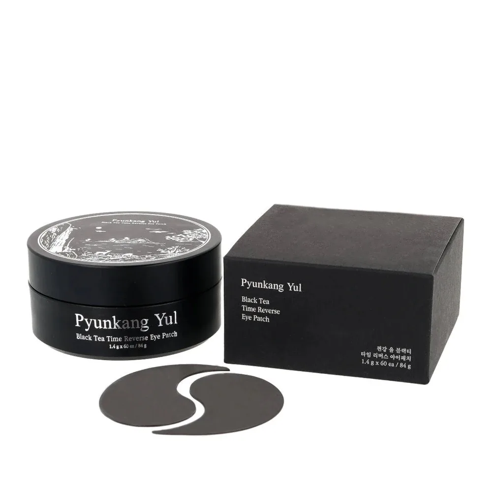 Патчи под глаза Pyunkang Yul Black Tea Time Reverse Eye Patch гидрогелевые, с ниацинамидом и чёрным чаем, 60 шт