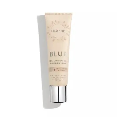 Тональный крем Lumene Blur 16H оттенок 1.5 Fair Beige SPF 15 стойкий с эффектом блюр, 30 мл