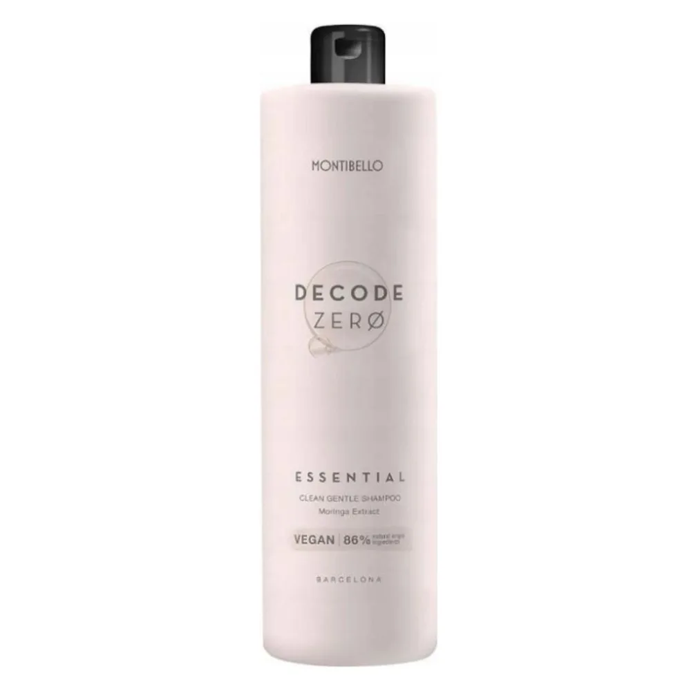 Шампунь для волос Montibello Decode Zero Essential для всех типов волос с экстрактом семян моринги, 1000 мл