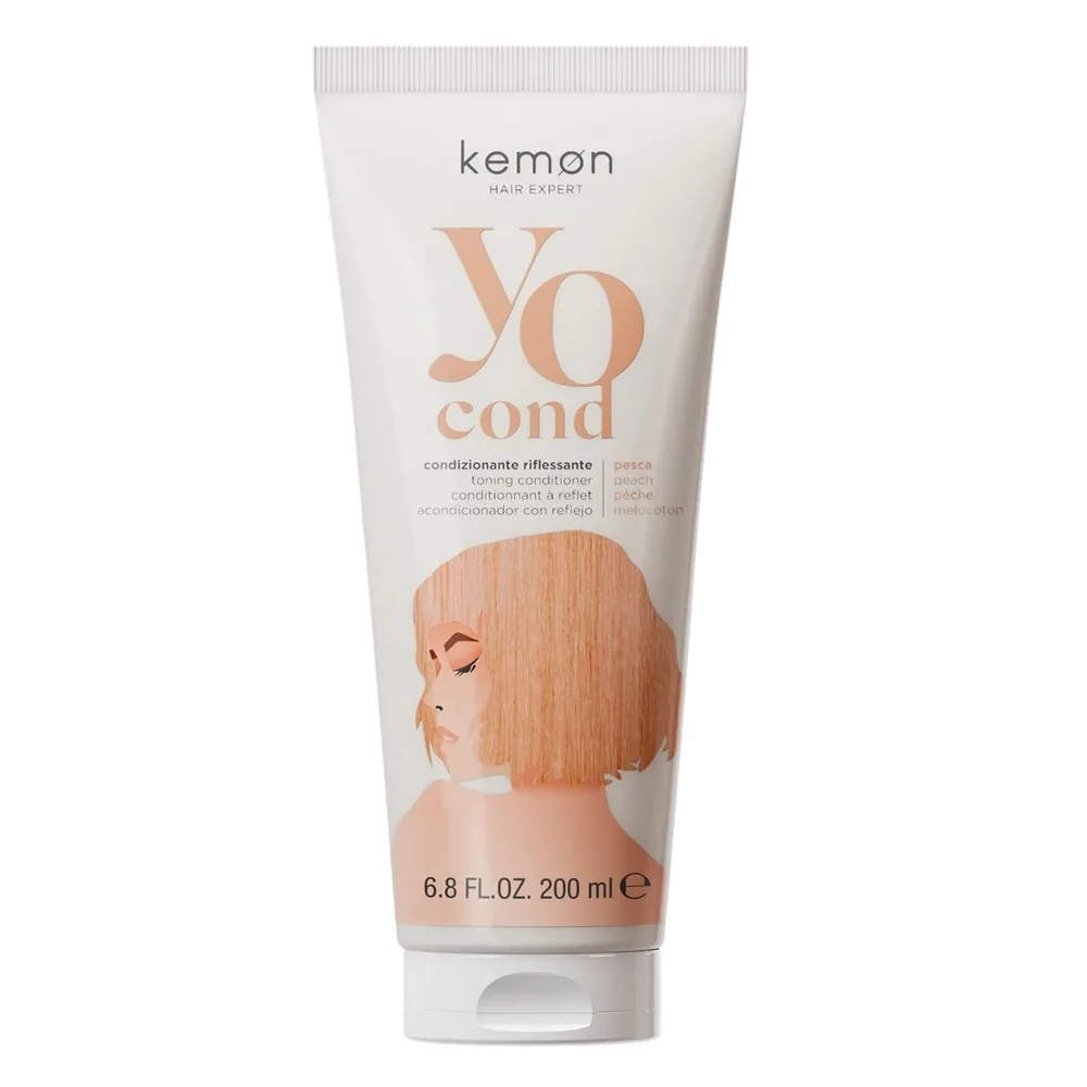 Кондиционер для волос тонирующий Kemon Yo Cond оттенок Peach персиковый, уход и блеск, 200 мл