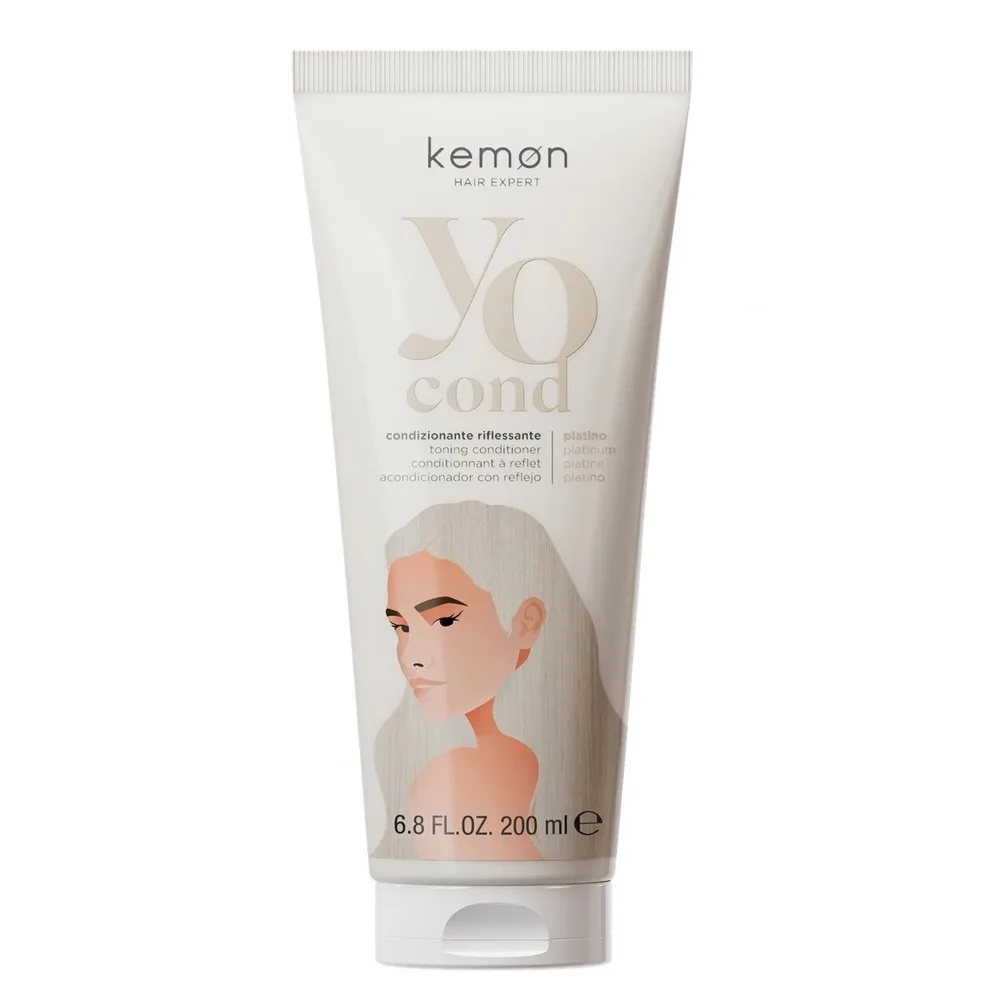Кондиционер для волос тонирующий Kemon Yo Cond оттенок Platinum платиновый, для холодного блонда, 200 мл