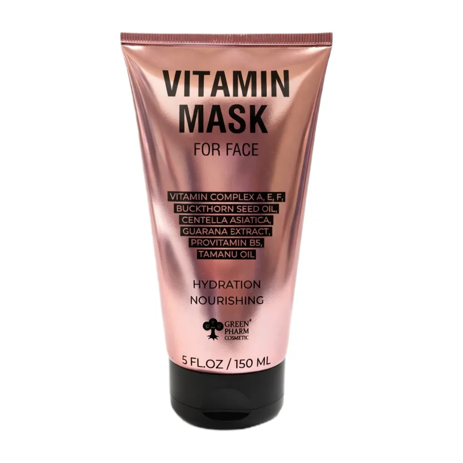 Маска для лица Green Pharm Cosmetic витаминная питательная, с маслами и витаминами A, E, F, 150 мл