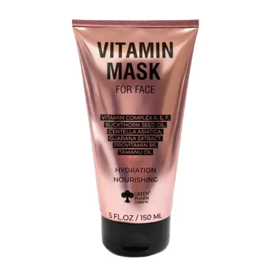 Маска для лица Green Pharm Cosmetic витаминная питательная, с маслами и витаминами A, E, F, 150 мл