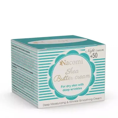 Крем для лица ночной Nacomi Shea Butter Cream с пептидом, для зрелой кожи 50+, 50 мл