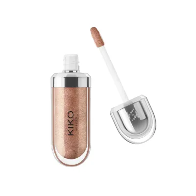 Блеск для губ KIKO Milano 3D Hydra Lipgloss смягчающий с золотым сиянием, эффект 3D, оттенок 18 Golden Sparkle, 6.5 мл