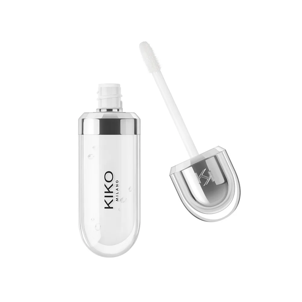 Блеск для губ KIKO Milano 3D Hydra Lipgloss прозрачный смягчающий, эффект 3D, 01 Clear, 6.5 мл