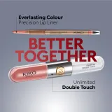 Жидкая помада KIKO Milano Unlimited Double Touch двухэтапная стойкая с блеском, оттенок 119 Rhododendron Pink, 6 мл — фото 5
