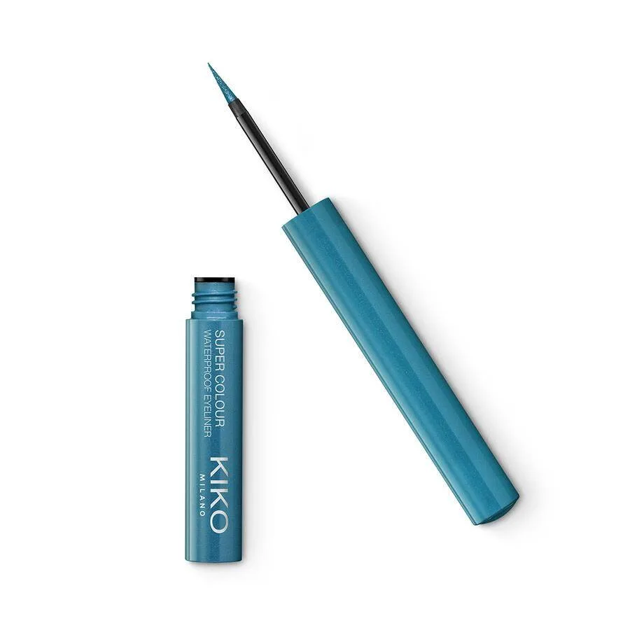 Подводка для глаз KIKO Milano Super Colour Waterproof 04 Green Teal жидкая водостойкая цветная, 1,7 мл