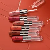 Помада для губ жидкая KIKO Milano Unlimited Double Touch 114 Orange Red двухэтапная, стойкая база и зеркальный блеск, 6 мл — фото 8