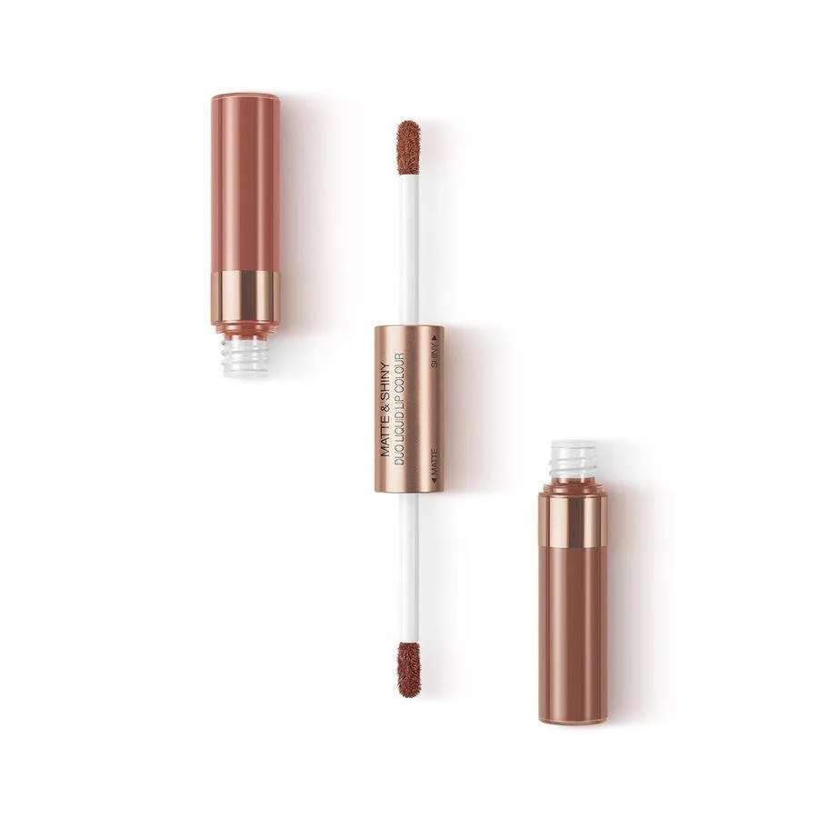 Помада для губ жидкая KIKO Milano Matte & Shiny Duo Liquid Lip Colour 04 Middle Earth матовая и глянцевая 2 в 1, 7 мл