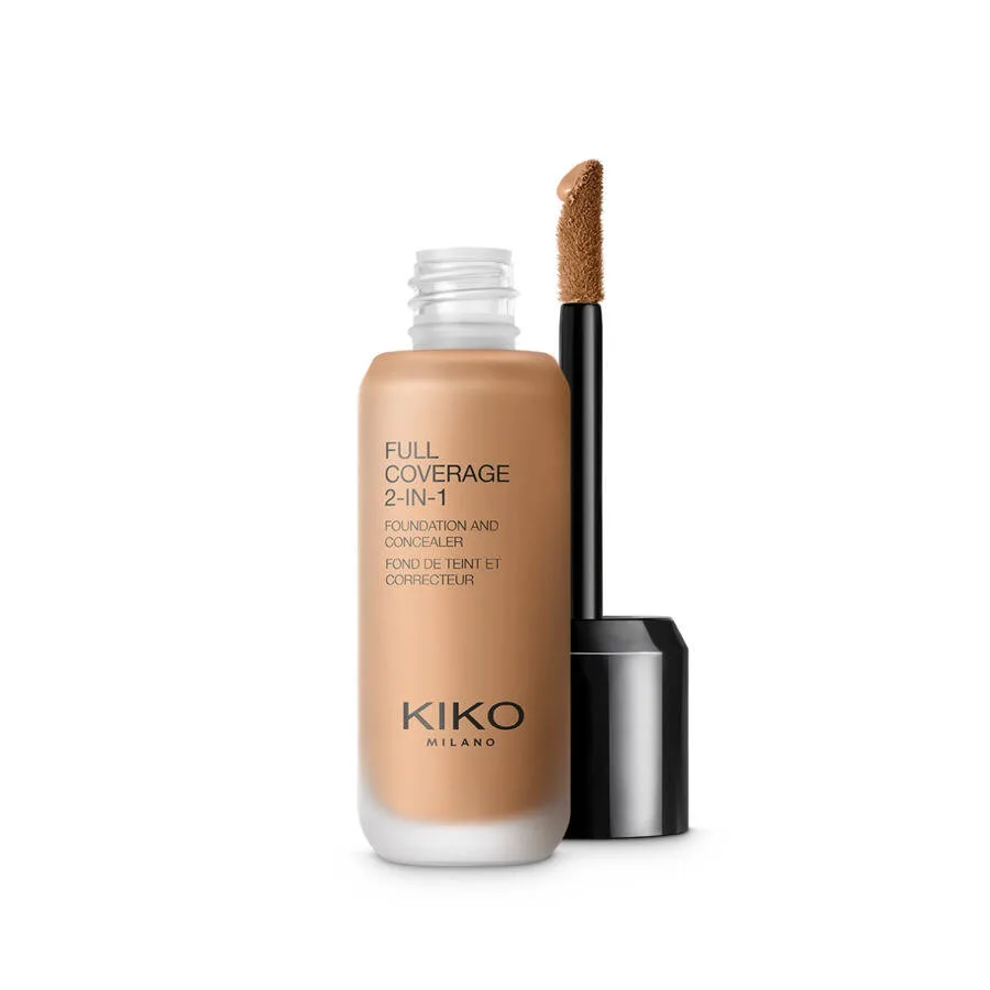 Тональный крем KIKO Milano Full Coverage 2-In-1 Foundation & Concealer NR95 Neutral Rose 95 глубокий тон, матово-сатиновый финиш, 25 мл