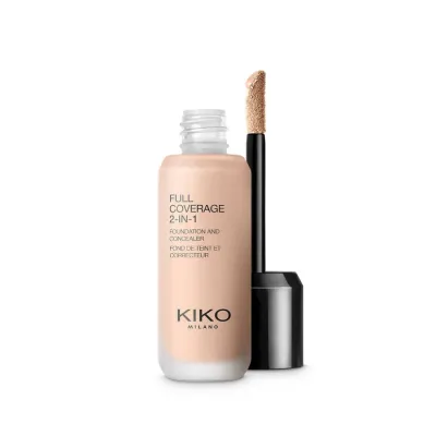Тональный крем KIKO Milano Full Coverage 2-In-1 Foundation & Concealer CR05 Cold Rose 05 холодный розовый, матовый финиш, 25 мл