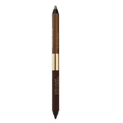 Карандаш для глаз Estee Lauder Smoke And Brighten Kajal Eyeliner Duo Dark Chocolate/Rich Bronze кремовый двусторонний, для слизистой века, 0,5 г