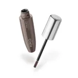 Тушь для ресниц KIKO Milano Maxi Mod Colour Mascara 02 Brown коричневая объёмная, маленькая щёточка, 12 мл — фото 3