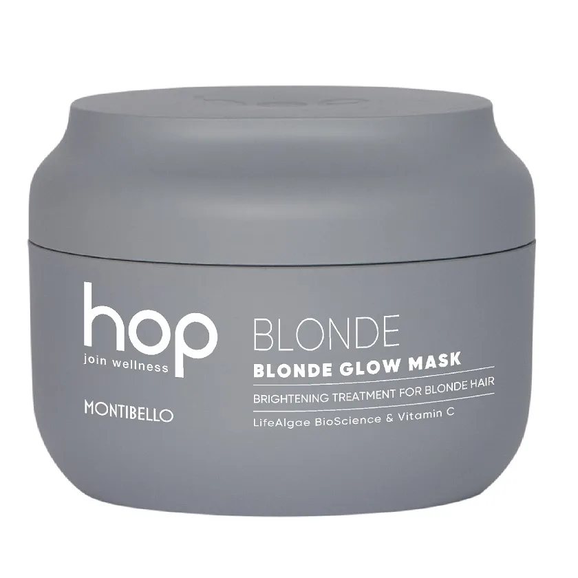 Маска для волос Montibello Hop Blonde Glow для блонда и осветлённых волос, нейтрализует нежелательные оттенки, 200 мл