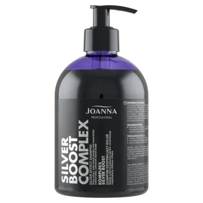 Шампунь оттеночный Joanna Professional Silver Boost Complex для блонда, нейтрализует желтизну, 500 г