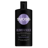 Шампунь Syoss Blonde & Silver Purple для осветлённых и седых волос нейтрализующий желтизну, 440 мл — фото 1