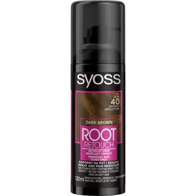 Спрей для маскировки корней волос Syoss Root Retouch тёмно-коричневый, 120 мл