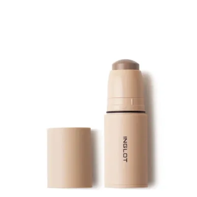Бронзер для лица Inglot кремовый в стике Cool Brown 110 холодный коричневый, для контуринга, 6,2 г