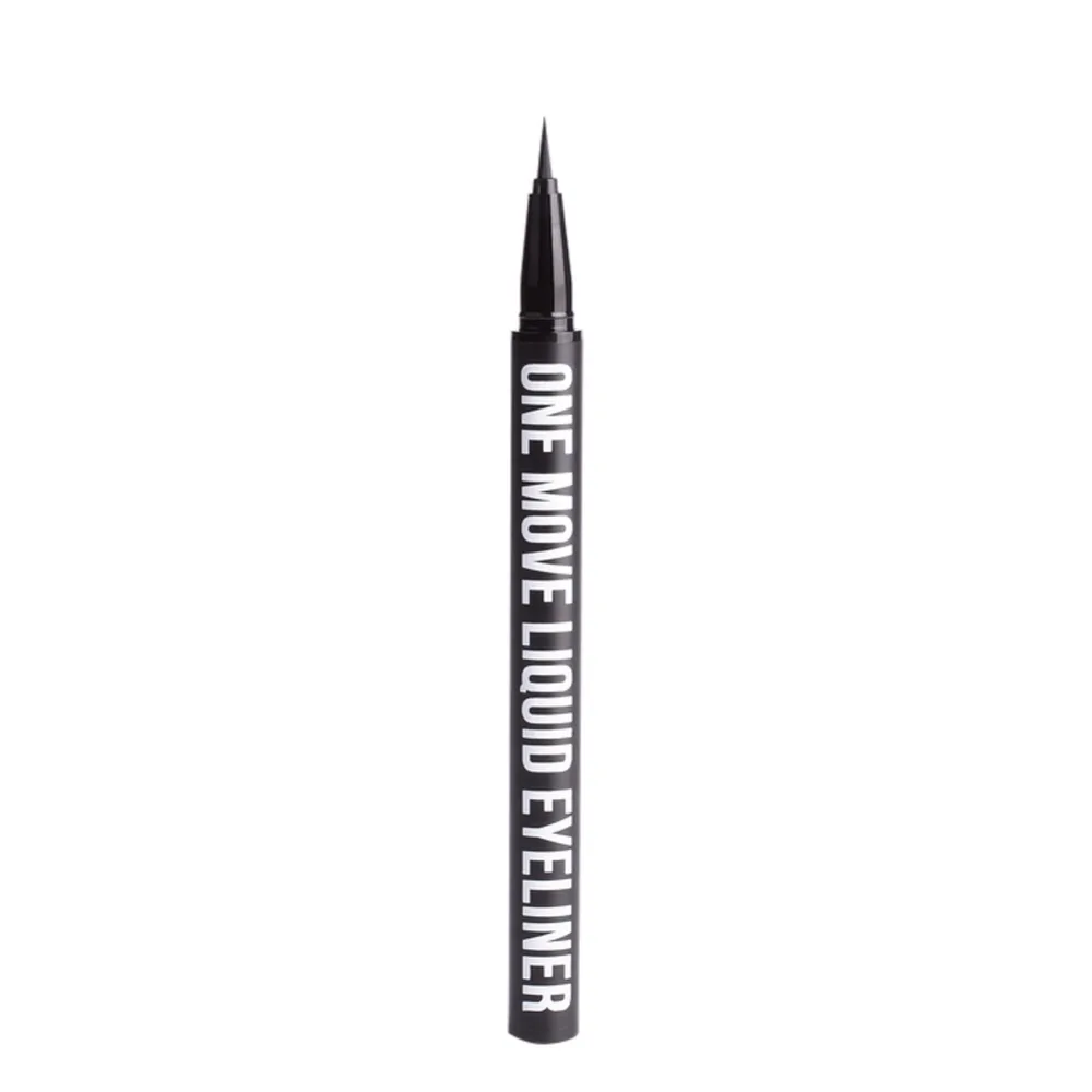 Подводка для глаз Inglot One Move жидкая, оттенок 01, чёрная водостойкая, гибкий аппликатор, 0,55 мл